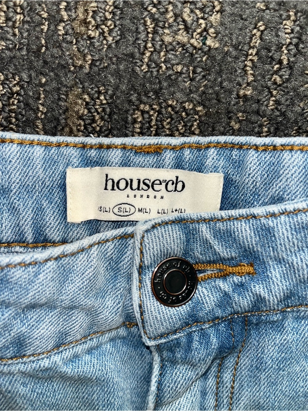 House of CB Ria Light Blue Cargo-Women’s Jeans - Picture 4 of 6
